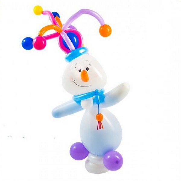 Снеговик шаров. Снеговик из шаров. Фигура из шаров «Снеговик».
